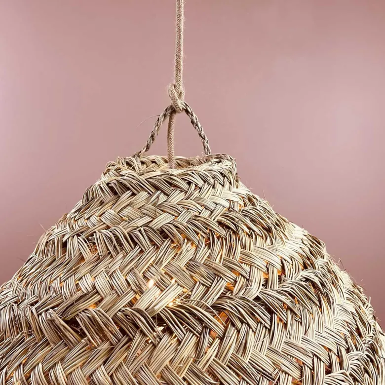 Abat-jour pour lustre fibres naturelles