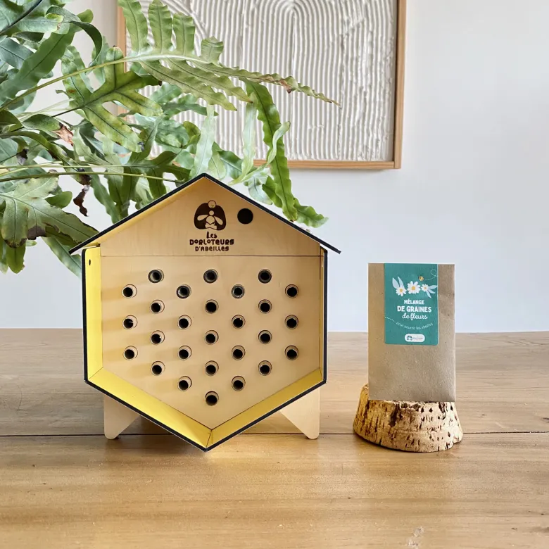Abri abeilles sauvages + cocons + suivi