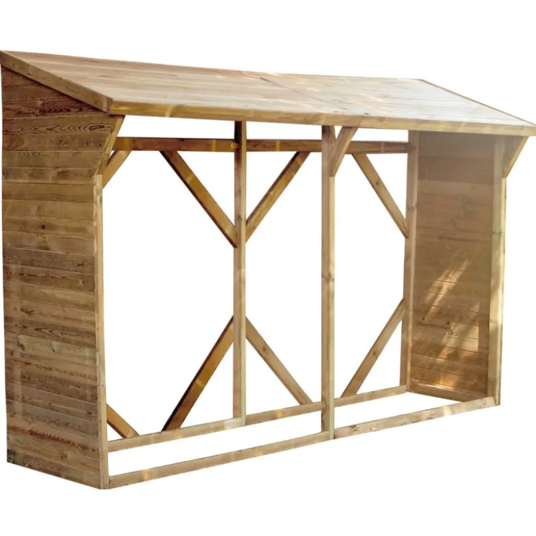 Abri-bûches en bois 213 x 100 x 319,5cm