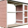 Abri à bûches extérieur 75x217xh159cm abri à outils 1,09m²+0.53m²redwood red