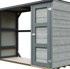 Abri à bûches extérieur75x217xh159cm abri à outils 1,09m²+0.53m²tundra cavern