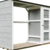 Abri à bûches extérieur 75x217xh159cm abri à outils 1,09m²+0.53m²tundra grey