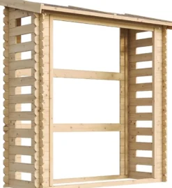 Abri à bûches -l86xl184xh200 cm - 0.9 m2