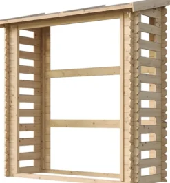 Abri à bûches -l86xl184xh200 cm - 0.9 m2