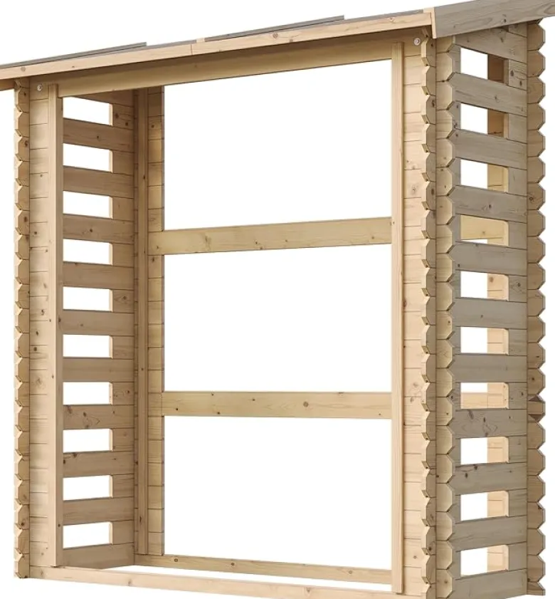 Abri à bûches -l86xl184xh200 cm - 0.9 m2