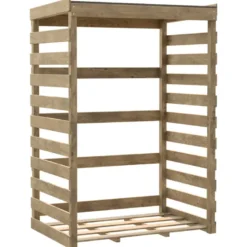 Abri buches bois 120x82x174cm