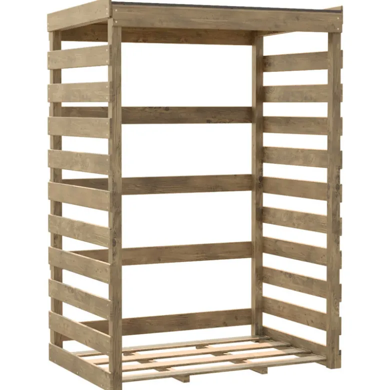 Abri buches bois 120x82x174cm