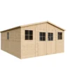 Abri de jardin en bois avec les planchers imprégné -h246x418x522 cm-20 m²