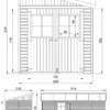 Abri de jardin en bois avec paroi latérale - 10 m2
