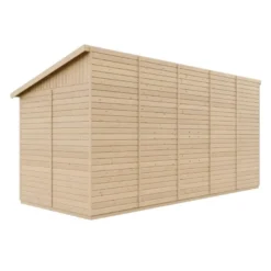 Abri de jardin en bois avec paroi latérale - 10 m2