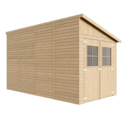 Abri de jardin en bois avec paroi latérale plus les planchers imprégné 8 m2