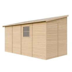 Abri de jardin en bois avec paroi latérale plus les planchers imprégné 8 m2