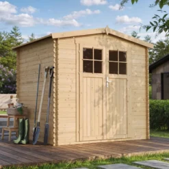 Abri de jardin en bois avec sol traité - l236xl226xh218 cm - 4,33 m2