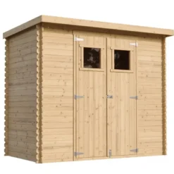 Abri de jardin en bois avec sol traité - l239xl142xh200cm-2.63 m2