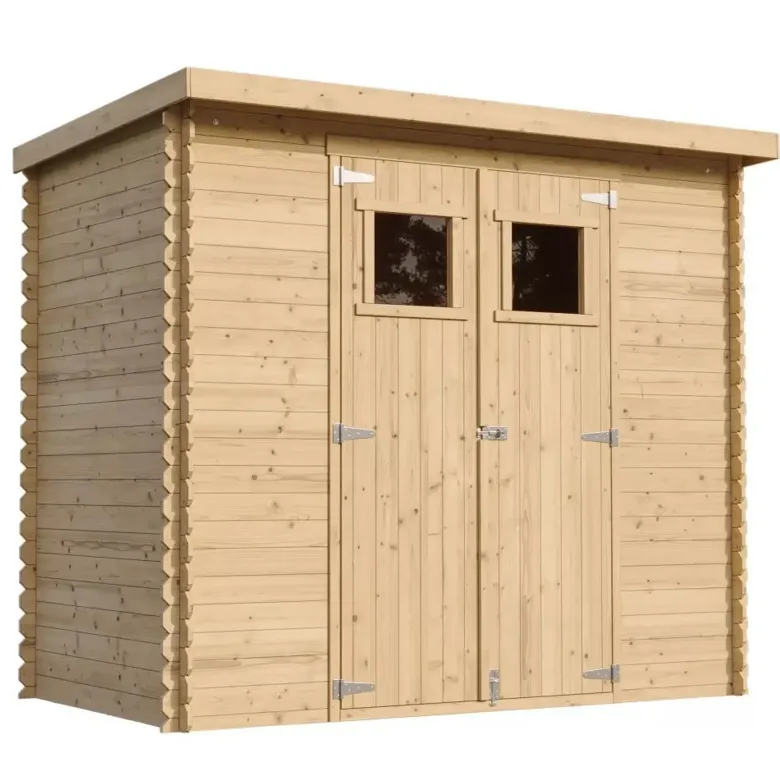 Abri de jardin en bois avec sol traité - l239xl142xh200cm-2.63 m2