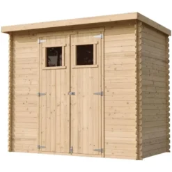 Abri de jardin en bois avec sol traité - l239xl142xh200cm-2.63 m2