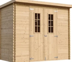 Abri de jardin en bois avec sol traité - l239xl142xh200cm-2.63 m2