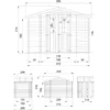 Abri de jardin en bois et range bûches extérieur - 3,53 + 0,97+0,97 m2