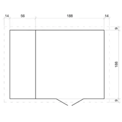 Abri de jardin en bois et range bûches avec sol traité - 3,53 + 0,97 m2