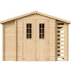 Abri de jardin en bois et range bûches extérieur - 3,53 + 0,97+0,97 m2