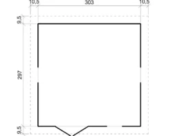 Abri de jardin en bois - h226x316x324 cm-9 m²