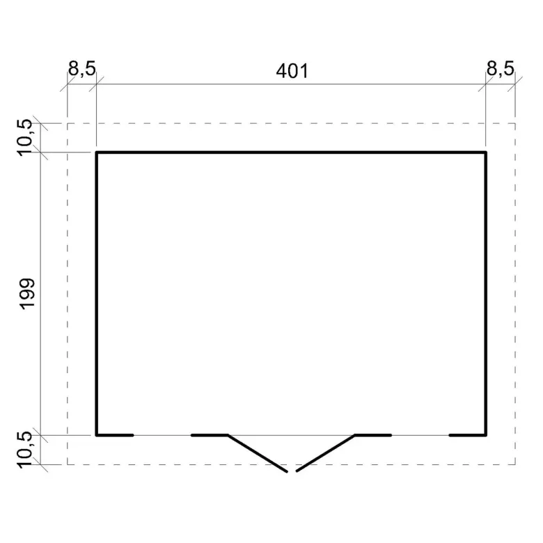 Abri de jardin en bois les planchers imprégné- h246x418x220 cm 8 m²