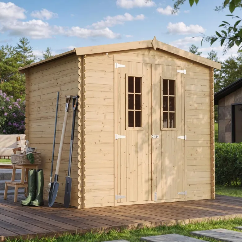 Abri de jardin en bois - l236xl226xh218 cm- 4.33 m2