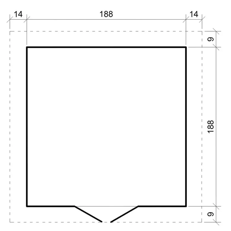 Abri de jardin en bois - l216xl206xh218 cm 3.53 m2