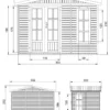 Abri de jardin en bois 6 m2 - avec des bardeaux bitumineux - marron