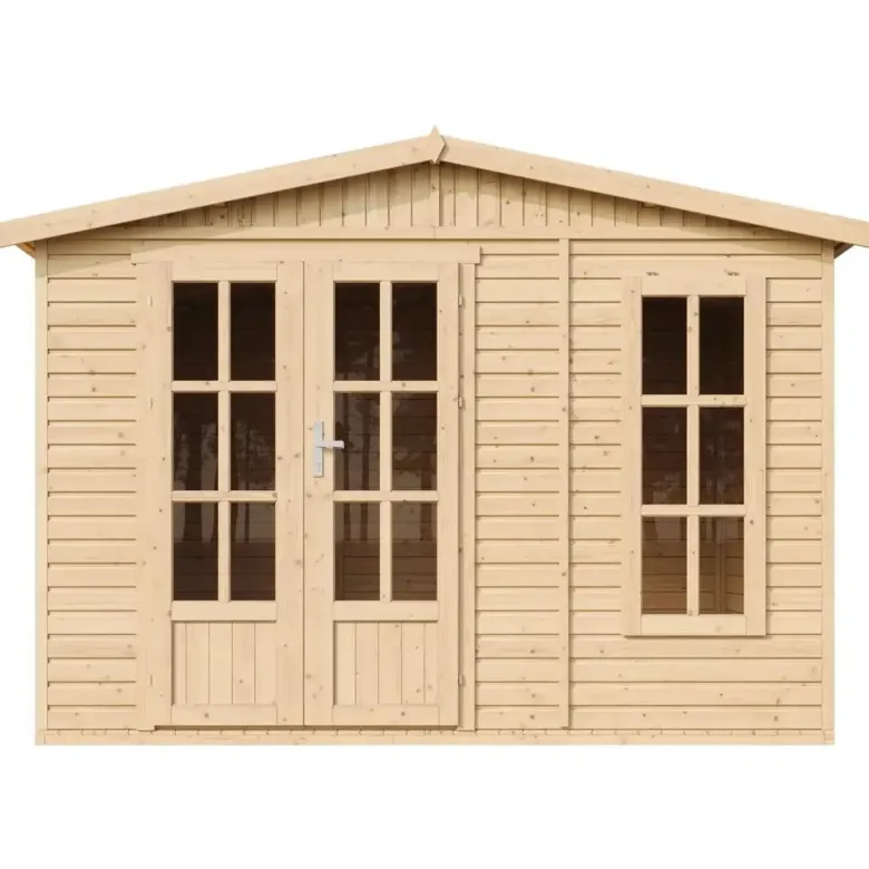 Abri de jardin en bois 6 m2 - avec des bardeaux bitumineux - gris