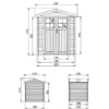 Abri de jardin en bois - porte verrouillable de haute qualité - 3.53 m2