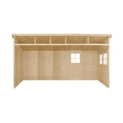 Abri de jardin en bois sans paroi latérale 10 m2