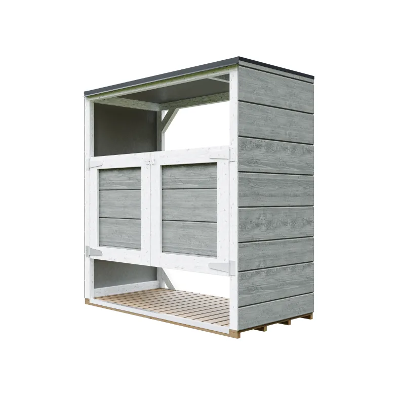 Abri de jardin pour poubelles, cache poubelle extérieur 2x240l gris