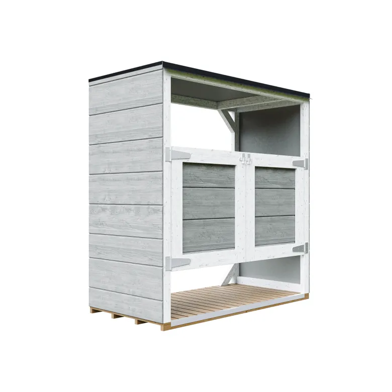 Abri de jardin pour poubelles, cache poubelle extérieur 2x240l gris