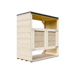 Abri de jardin pour poubelles, cache poubelle extérieur 2x240l beige