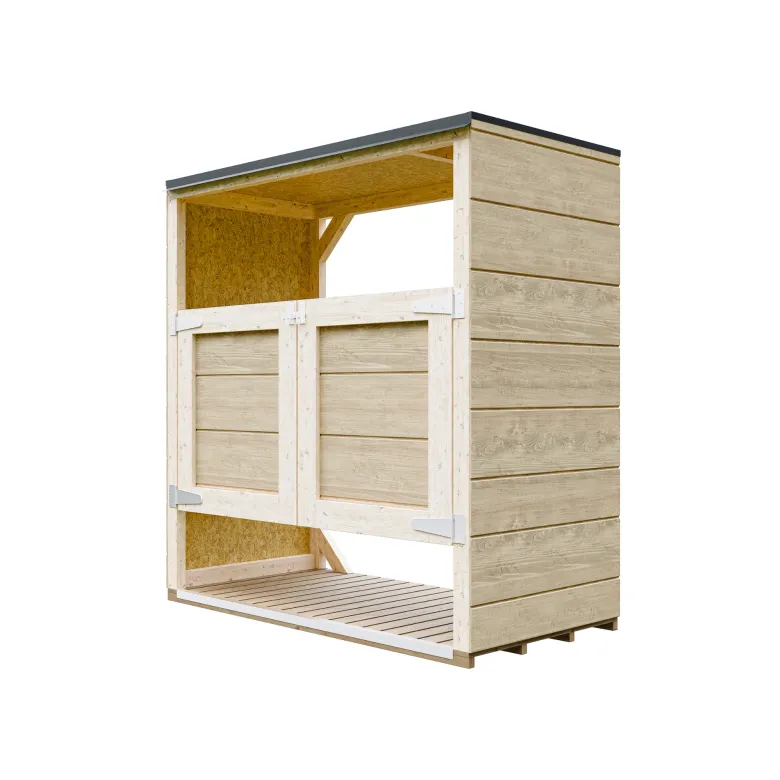Abri de jardin pour poubelles, cache poubelle extérieur 2x240l beige