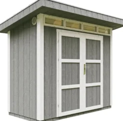 Abri de jardin qualité premium 3m² l161xl294xh239 cm - gris foncé