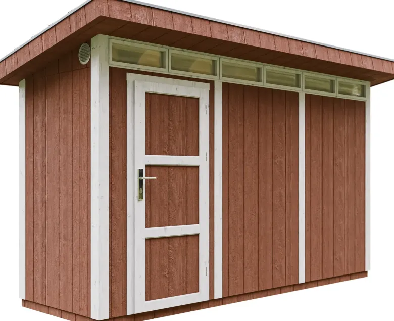 Abri de jardin qualité premium 4m² l161xl412xh239 cm - rouge