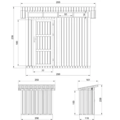 Abri de jardin qualité premium 3m² l161xl293xh239 cm - beige
