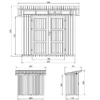 Abri de jardin qualité premium 3m² l161xl294xh239 cm - rouge
