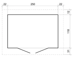 Abri de jardin qualité premium 3m² l161xl294xh239 cm - rouge