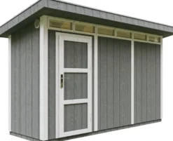 Abri de jardin qualité premium 4m² l161xl412xh239 cm - gris foncé