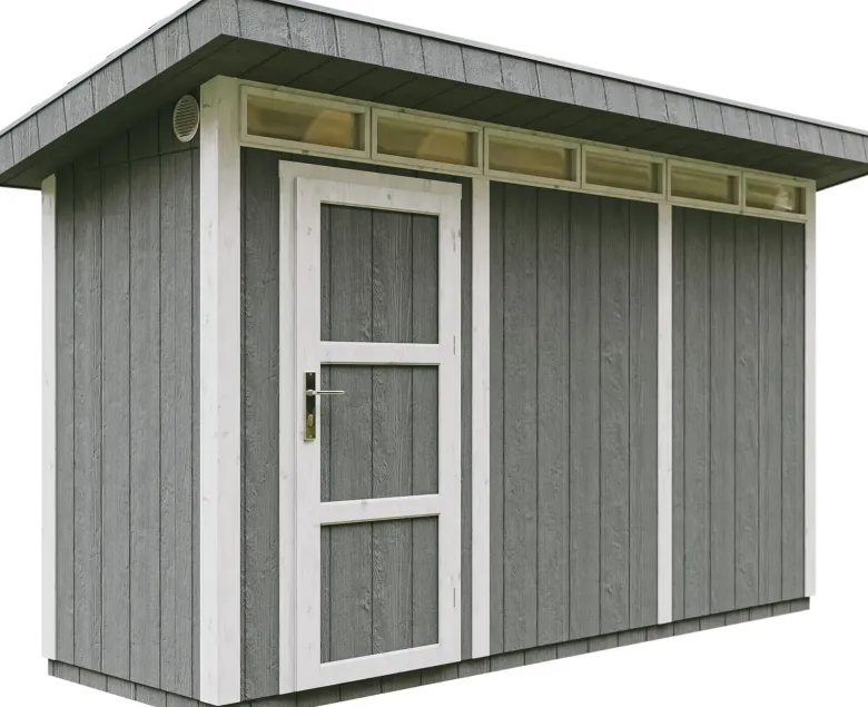 Abri de jardin qualité premium 4m² l161xl412xh239 cm - gris foncé