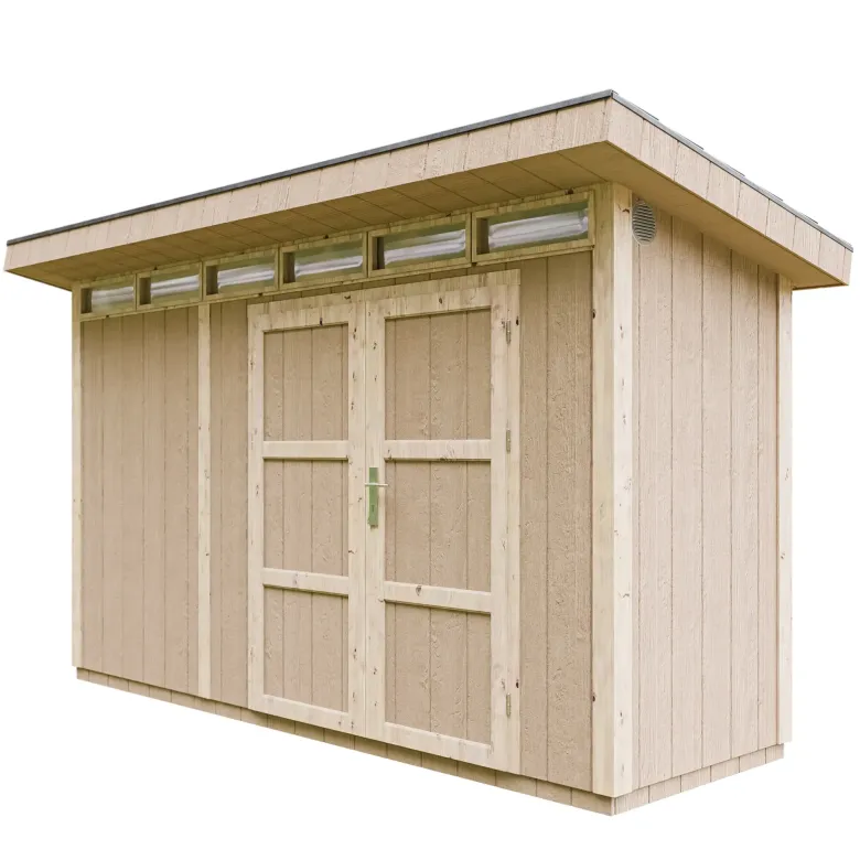 Abri de jardin qualité premium 4m² l161xl412xh239 cm - beige