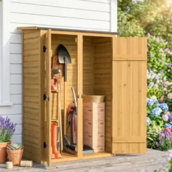 Abri de rangement bois 2 portes