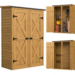 Abri de rangement bois 2 portes