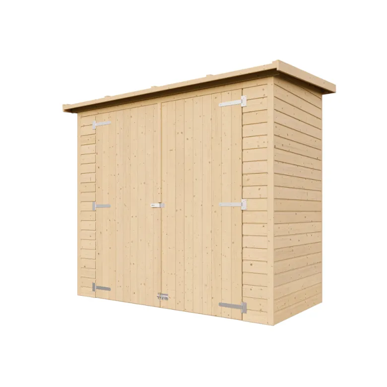 Abri à outils en bois - 194x123x223 cm 2,1 m² - beige