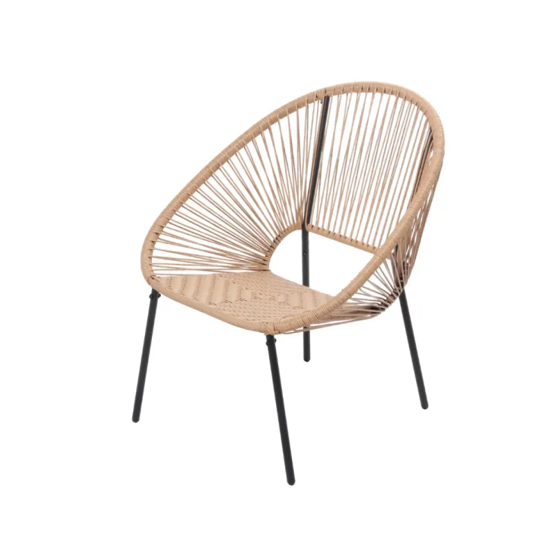 Acapulco set de 2 fauteuils + table basse naturel