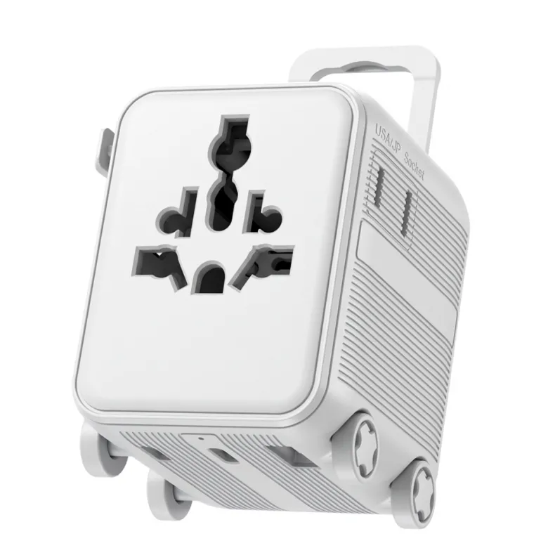 Adaptateur universel de voyage avec USB-C 25W 150 pays Blanc