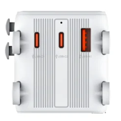 Adaptateur universel de voyage avec USB-C 25W 150 pays Blanc